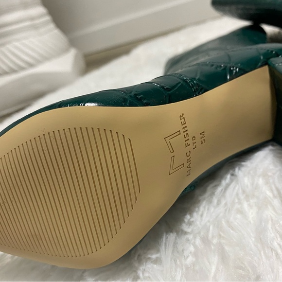 MARC FISHER Giancarlo Knee High Boot In Dark Green 300 Size 5 NIB - Picture 9 of 16